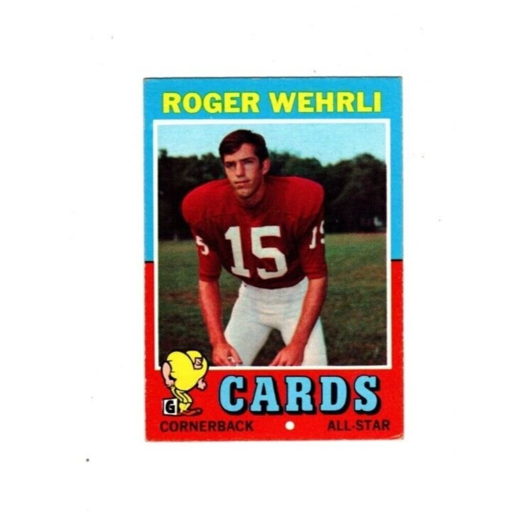 1971 Topps ROGER WEHRLI RC ROOKIE #188 Cardinals HOF